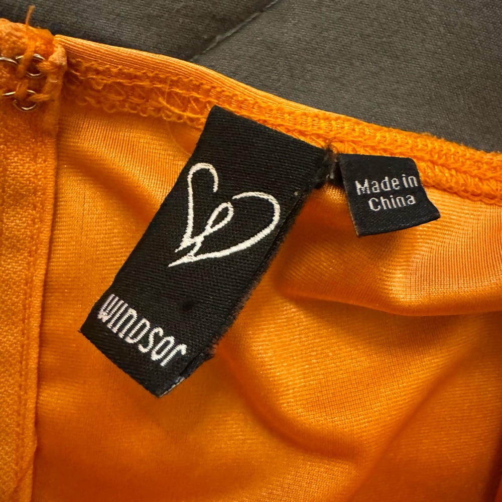 Windsor Bright Orange Asymmetrical Dress - Picture 11 of 12